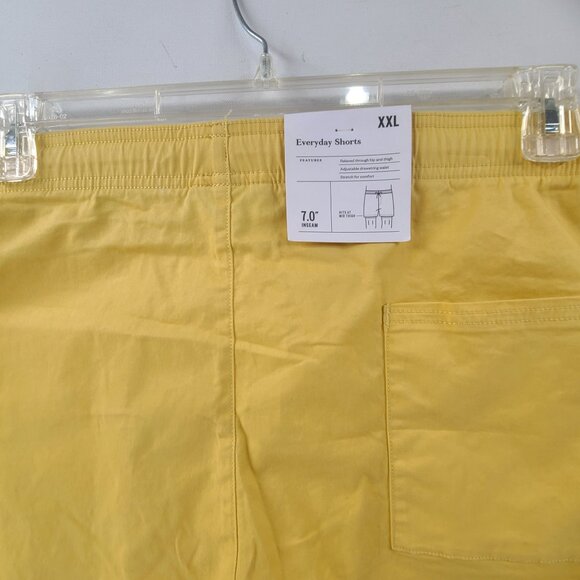 NWT Goodfellow & Co Everyday Shorts 7' inseam elasticwaist Yellow Men's Size XXL - Picture 5 of 7